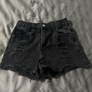 Women’s Black Distressed Denim Shorts Forever 21